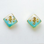 タツノオトシゴ  四角プチピアス