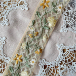 インド刺繍リボン　花　インド刺繍　スパンコール　刺繍リボン　リボン　りぼん　※普通郵便はお届けに1週間近くかかります。お急ぎの方は必ずクロネコヤマトをお選びください