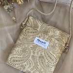 【new】ポシェット　 ペイズリー beige×brown