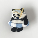 【受注製作】刺繍ブローチ「パンダ君サマーコレクション～海辺～」