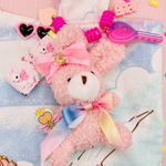 🆕［送料無料］うさぎ　ジャラジャラキーホルダー　プレゼント　ファンシー　ゆめかわいい　yumekawaii kawaii 原宿　ゆめかわ　ウサギ　manga 魔法少女 リボン ぬいぐるみ