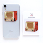 昭和家電 レトロな テレビ  2WAYS！刺繍のアイロンワッペン＆ステッカー スマホケース、お洋服にも！