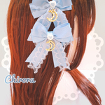 ☽︎‪︎.*·̩͙‬ ムーンセレニティ ヘアクリップ  ☽︎‪︎.*·̩͙‬ ( ショートver. ♡ ブルー ) ゆめかわ ロリータ 量産型 地雷 浴衣 デート プレゼント 月