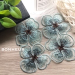 【送料無料】刺繍フラワーレース  オーガンジー  花芯入り 4pcs