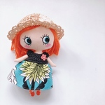 お花柄＊麦わら帽子のお出かけセット　イーマリーちゃん