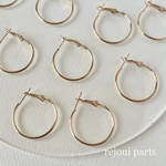 【6個】25mm フープピアス　ゴールド