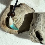 ウッドレジンネックレス　常夏の海シリーズ　船