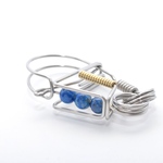 カラビナ65/ラピスラズリplus真鍮 父の日ギフトやメンズへのプレゼントにカラビナキーホルダーを