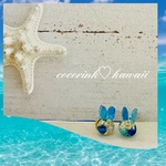 ✴︎♦︎NEW♦︎✴︎マリーンブルーなうさぎさん♡ピアス❇︎イヤリング🌸沖縄の星の砂入り❇︎デート❇︎浴衣❇︎デイリー❇︎女子会金属アレルギー対応