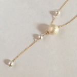 《母の日プレゼント》大粒コットンパールのネックレス