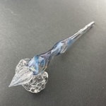 青と茶色の透明ガラスペン（3）