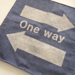 【送料無料】one wayクッションカバー（ﾌﾞﾙｰ系）