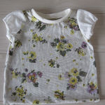 cocome`re花柄×レースのパフ袖カットソー８０