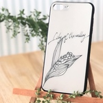 スマホケース　強化ガラスケース《スズラン すずらん》iPhoneケース　かわいい　おしゃれ　上品