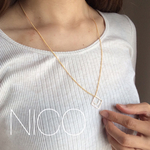 ［再々…販売］ネックレス人気Ｎｏ.1‼︎ダブルスクエアのネックレス♡