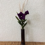 ちりめん細工・桔梗の花(紫)