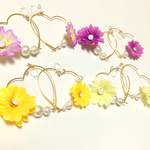 flower asymmetry♡ノンホールピアス