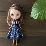 ブライスアウトフィット　リバティプリントのワンピース　〈ザンジーサンビーム〉　ハンドメイド