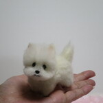 羊毛フェルト  犬  ウェスティ  ウエストハイランドホワイトテリア  ハンドメイド   置物     