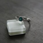 グリーントパーズ　トリプルCZラインリング　SILVER925　
