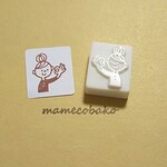 《再販》おだんごおんなのこ　オッケーポーズ：消しゴムはんこ。