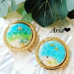 水面キラキラ♡スマホリング