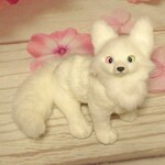 左京キツネ＊狐＊ぬいぐるみ＊アートドール＊可動式