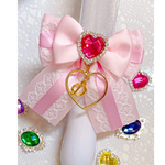 デザインG  ♡キンブレリボン♡  ライトピンク  センターパーツ＆イニシャル変更可能