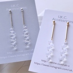 クリアバブル 人気ランキング掲載✨揺れる ゴールド シルバー 金属アレルギー対応 ピアス イヤリング 樹脂ピアス チタンピアス サージカルステンレス ピアス 夏 クリア 人気 ピアス