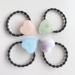 ᴺᴱᵂ𖤐おおきなdot heart ♡ ヘアゴム