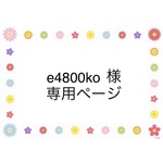 e4800ko 様　専用ページ