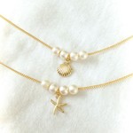 424＊rairai＊summerコットン風パールネックレス