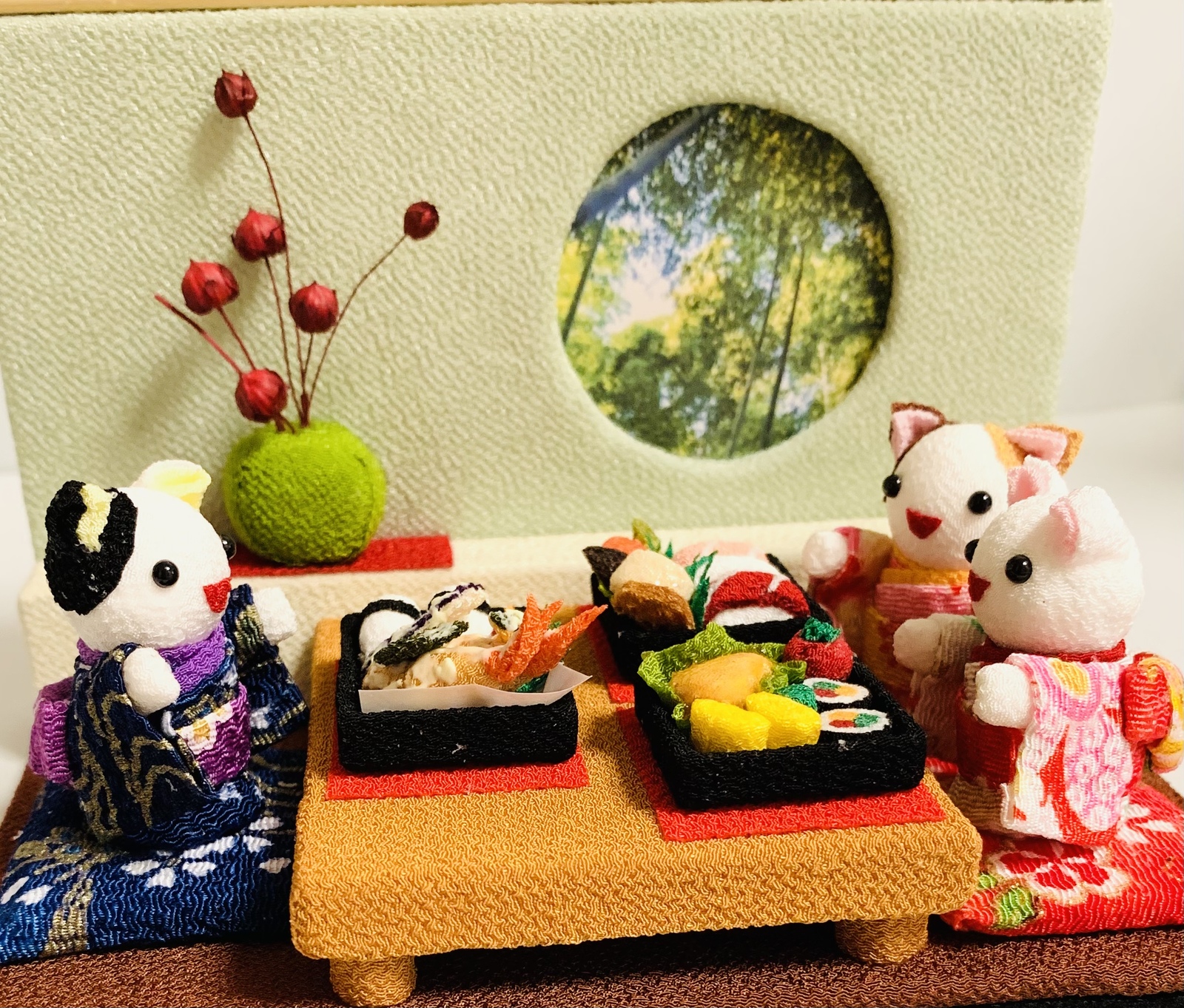 ちりめん細工 急須 インテリア 置物 ハンドメイド 楽天市場】置き飾り おしゃれ [扇飾り 季節 12ヶ月シリーズ] 扇