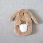 【再販】もふもふ動物ぬいぐるみポーチ（ベージュうさぎB）