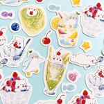 ひんやりスイーツどうぶつのフレークシール（41枚入）