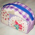 ☆値下げしました☆いろいろファンシー柄のミニポーチ(パープル)