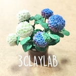 ☆送料無料☆ずっと一緒だよ/紫グラデーション×白　紫陽花