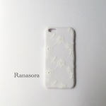 （再販）ホワイトレースフラワーiPhoneケース