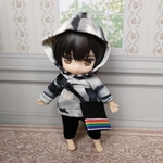 即購入OK☆選べるバックと大きなフードのパーカーとサルエルパンツセット☆ねんどろいどどーる専用