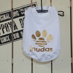 犬服ダックスSサイズ　白おもしろタンクトップ