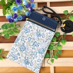 リバティ フェリシテ スマホポーチ ポシェット ショルダーバッグ 花柄 ブルー トートバッグ 手ぶら スマホポシェット スマホケース iPhone お散歩バッグ サコッシュ