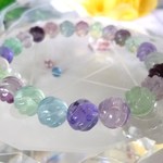 ★心のリラクゼーション★天才の石☆マルチカラーフローライト♪　１８ｃｍ★