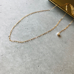 14kgf✴︎淡水パール✴︎ロングチェーンフリーネックレス　真珠　ロングネックレス