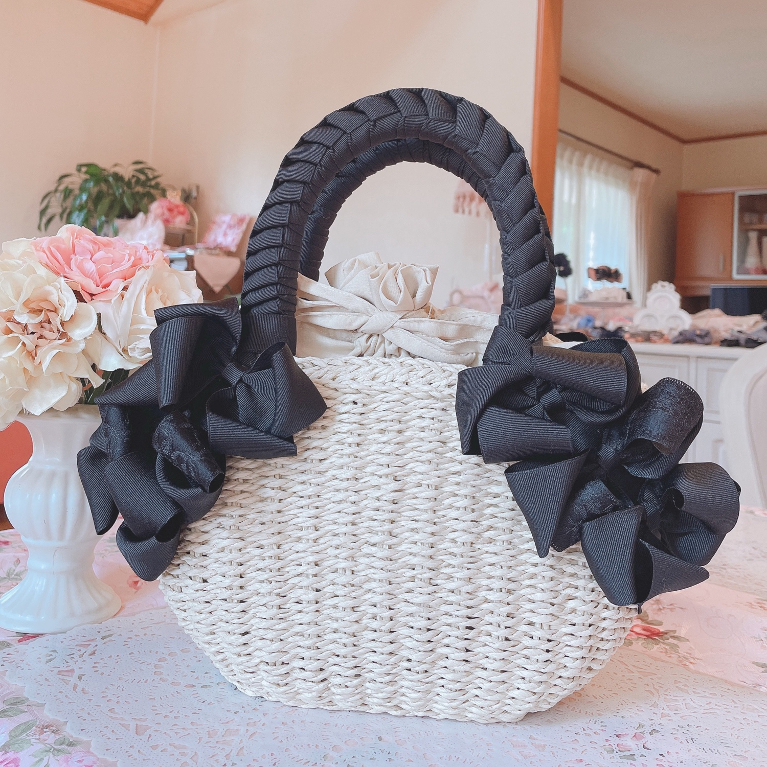 春夏限定♡究極のリボンバッグ♡リボンカゴバッグ♡マイコバッグ