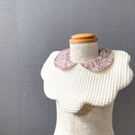 褒められスタイ♡ リバティ襟付きワッフルスタイ♡チャイブ新色