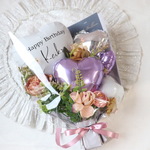  heart balloon bouquet ♡ ハートバルーンブーケ( パープル‪×ホワイト )