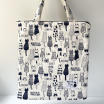 洗える　保冷・保温バッグ　おりマチ　バックキャット　　きなり