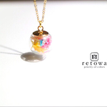 glassdome of sweety flower necklace