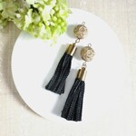 デニムタッセルのピアス/イヤリング