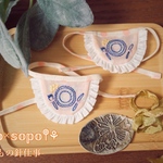 刺繍の入ったminiエプロン｢食器𓌉◯𓇋 ‎｣